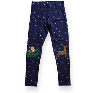 Mini Boden Santa appliqué leggings